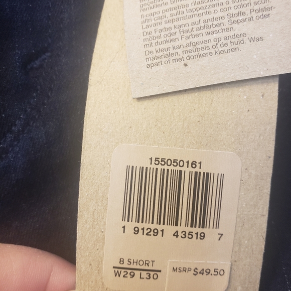 NWT 505 Straight dark wash Levi's jeans 8 , 29/30 - Picture 3 of 14